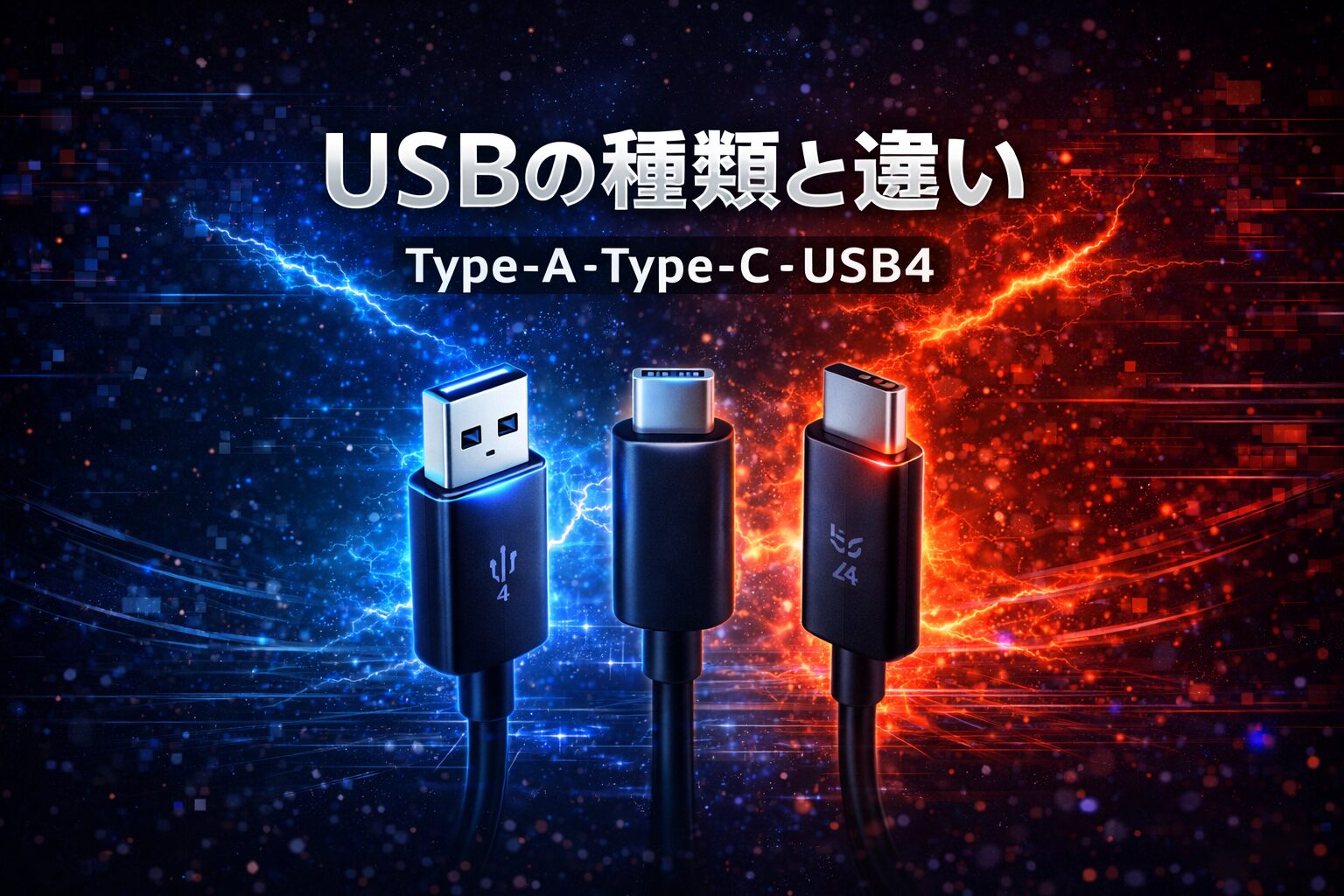USBの種類と違いを初心者向けに解説｜Type-A・Type-C・USB4・Thunderboltの使い分け方